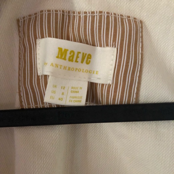 Maeve creme denim crop top - Picture 2 of 9